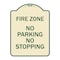 Signmission Fire Zone No Parking No Stopping Heavy-Gauge Aluminum Architectural Sign, 24" x 18", TG-1824-23971 A-DES-TG-1824-23971 - alternate 1